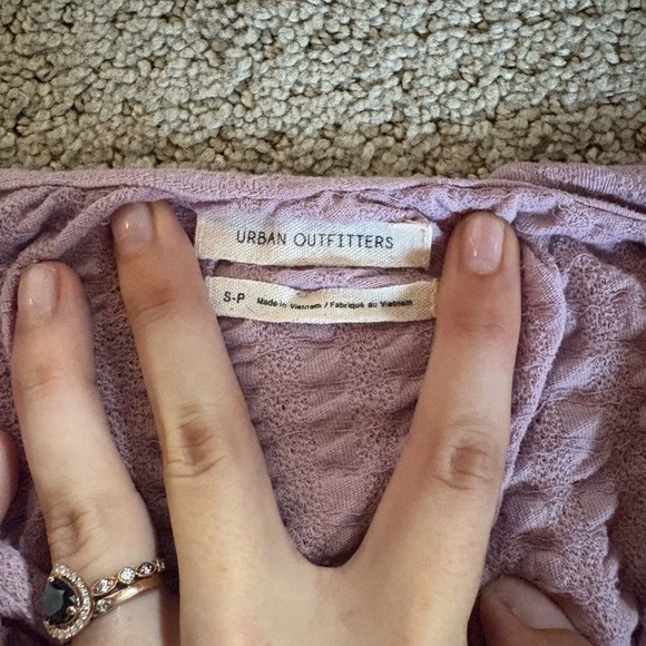 Urban Outfitters Purple Puff Sleeve Crop Blouse - Picture 3 of 3